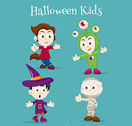 万圣节卡通儿童素材