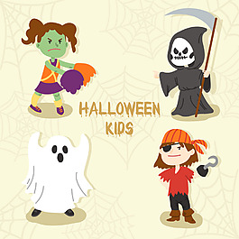 万圣节卡通儿童素材