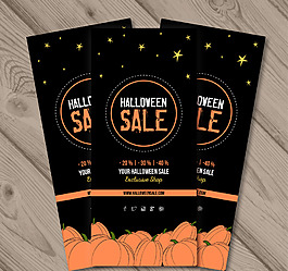 黑色万圣节南瓜横幅