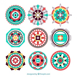 民族风格中的抽象圈