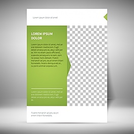 绿色的小册子模板