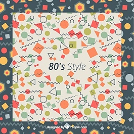 可爱的几何八十年代背景