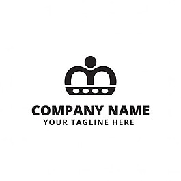 带有黑色王冠的标志