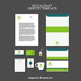 优雅的绿色文具