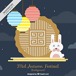 兔中秋节背景