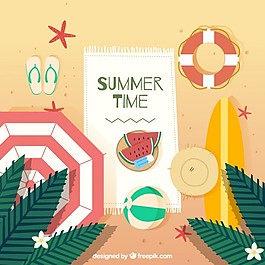 西瓜夏季时间背景