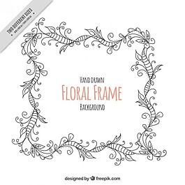 草图花框背景