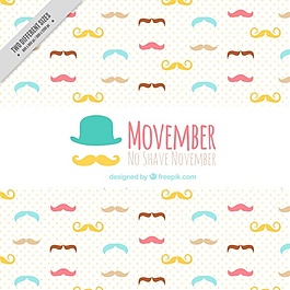 一个胡子为Movember的背景