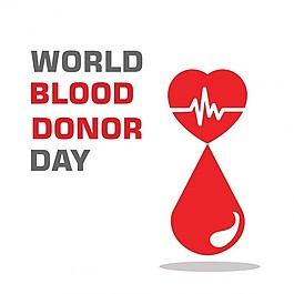 世界献血日背景与下降和心脏