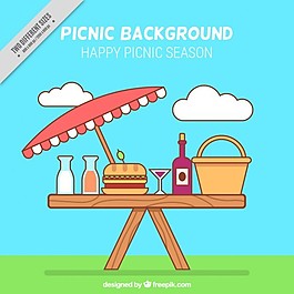 线性野餐背景