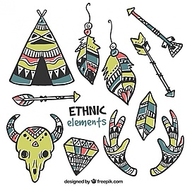 印度手绘元素集