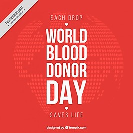 红色世界献血者日背景