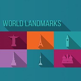 世界地标背景