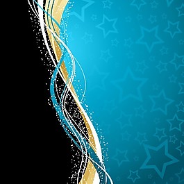 星星，蓝色背景