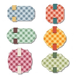 六标签方格背景包