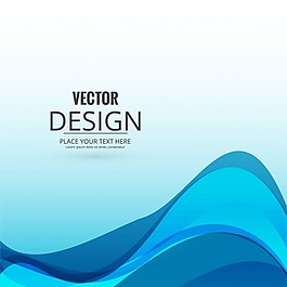 简单波浪蓝色背景