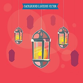 红色背景装饰灯笼挂