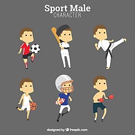运动的男性角色