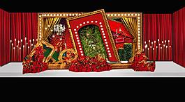 红金色欧式复古婚礼效果图设计