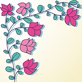 手绘花卉图案