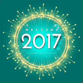 优雅的背景与烟花框架新年