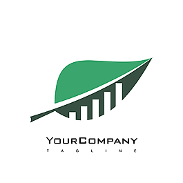 卡通树叶logo标志
