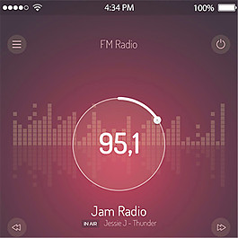 一款FM APP界面