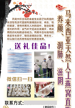 燕窝 X展架 实物图