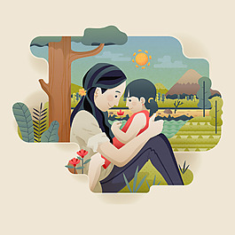 温馨母女海报