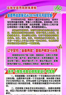 全面两孩政策展板