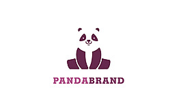 卡通熊猫logo标志