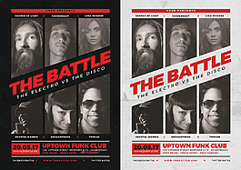 The Battle Flyer时尚现代化人物海报传单PSD模板