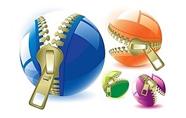 多彩艺术拉开光滑的球体矢量图