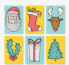 手绘风格圣诞卡