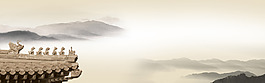 传统建筑淘宝背景
