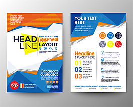 彩色多边形画册图片