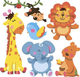 彩色卡通动物图片