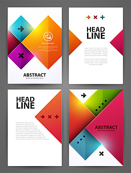 彩色三角形几何画册图片