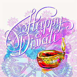 排灯节油灯图片