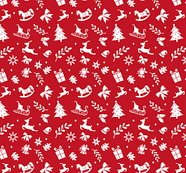 红白色圣诞图案