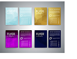 精美几何名片卡片设计矢量展示图