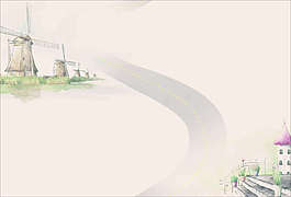 彩色水墨画册背景-11