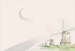 彩色水墨画册背景-20