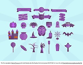 万圣节图标矢量图