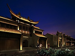 仿古建筑亮化