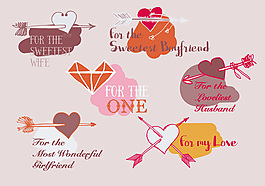 免费的情人节背景矢量箭头