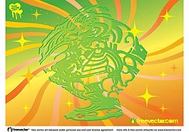 梦幻树矢量背景