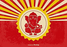 复古ganpati插图