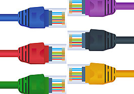 RJ45颜色矢量