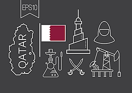 免费卡塔尔矢量图标